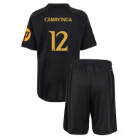 Real Madrid Eduardo Camavinga #12 Rezervni Dres za djecu 2023-24 Kratak Rukav (+ Kratke hlače)